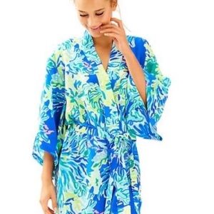 Lilly Pulitzer Palm Beach Silk Robe